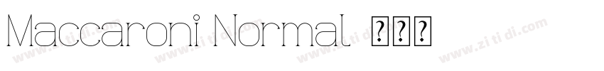Maccaroni Normal字体转换